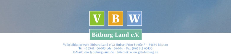 Willkommen beim Volksbildungswerk Bitburg Land